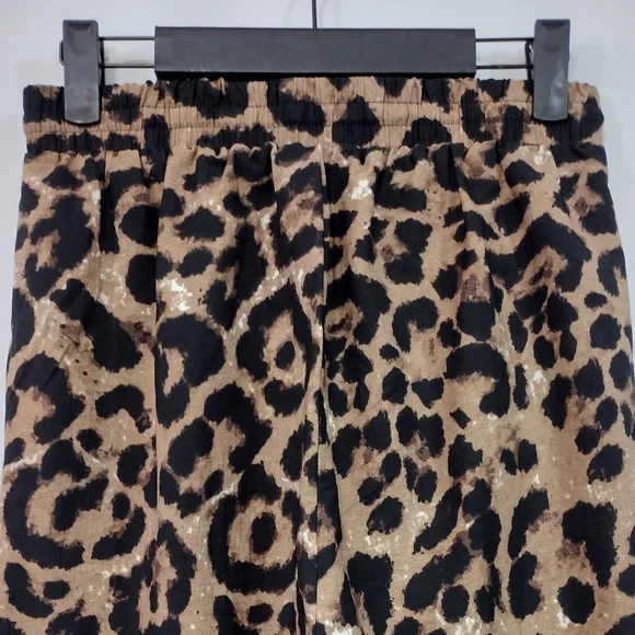 PrettyLittleThing Animal Print Casual Pants Womens 6 Brown Boho Retro 90s Y2K - Picture 6 of 9